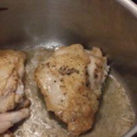 Chicken Braised in Dubbel with Leeks