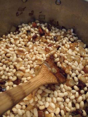 Slow Cooked White Beans in Scotch Ale