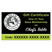 One (1) Year Base Membership Gift Certificate